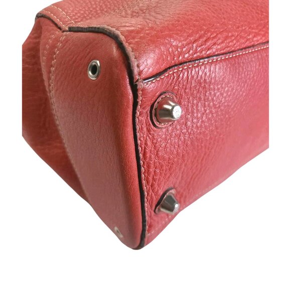 COACH Hamptons Large Satchel in burnt orange with tassel - Picture 9 of 16